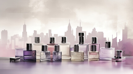 Urban Chic: Cityscape Backgrounds for Cosmetics Branding