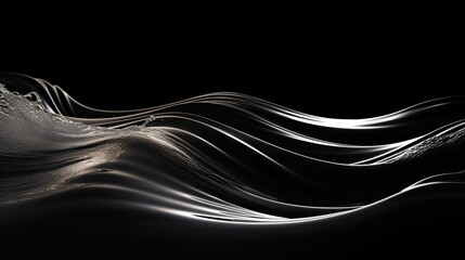 An image of a water ripple captured in motion against a black canvas.