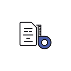 Data Analysis icon design with white background stock illustration