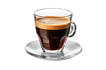 Coffee espresso isolated on white transparent background, shot on the professional macro lens PNG