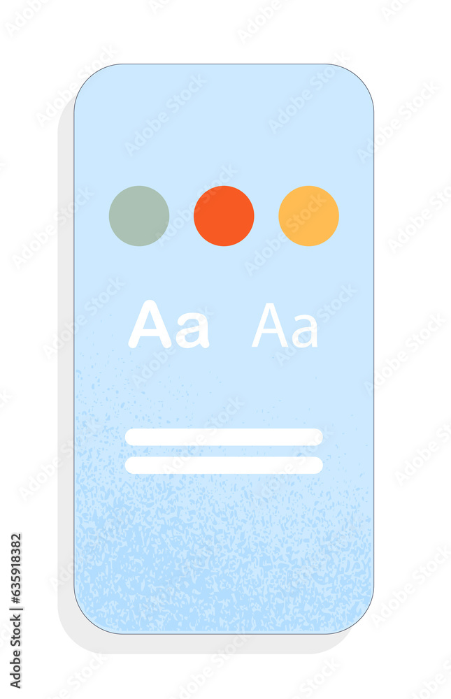 Poster mobile app development concept. software, program and application. ui and ux design. phone screen wi
