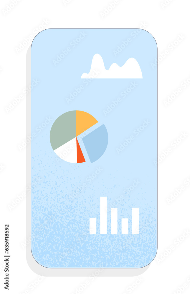 Poster mobile app development concept. wireframe and gui, asset. graphs and diagrams. ui and ux. infographi