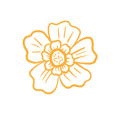 Flower foliage line branch