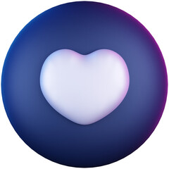 Love Button 3D Icon