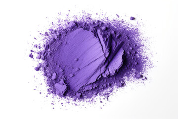 Purple eye shadow decorative cosmetic on white background, eye shadow palette Generative AI