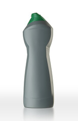 plastic gray bottle with cleaning fluid