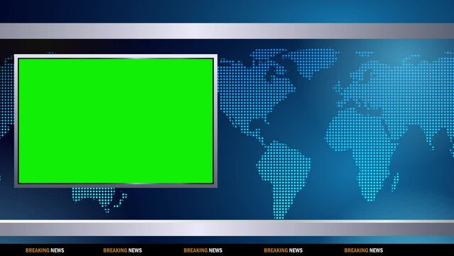 Breaking news lower third green screen display animation 4k