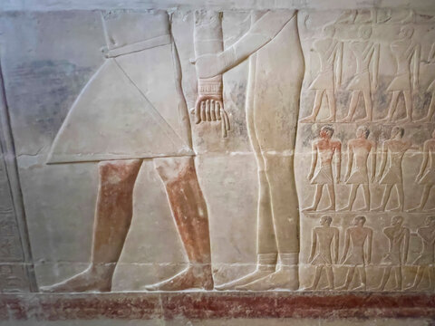 Relief from a tomb in Saqqara, part of the Memphite Necropolis, UNESCO World Heritage Site, Egypt, North Africa Africa