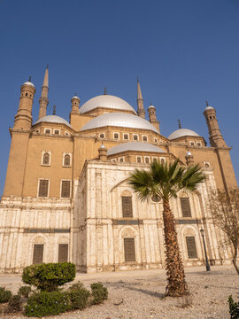 The Ottoman-era Muhammad Ali Mosque, completed in 1848, overlooking Cairo from atop the Citadel, Cairo, Egypt, North Africa, Africa