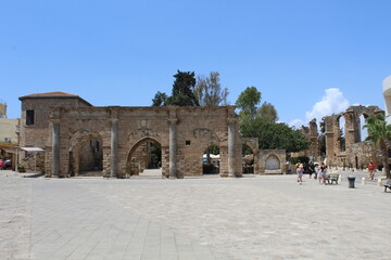 Ruins of Venetian Palace in Famagusta North Cyprus sunny day