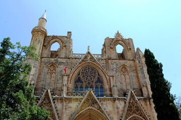 St Nicholas Cathedral (St Sophia Mosque (Lala Mustafa Pasa Mosque) in Famagusta North Cyprus sunny day