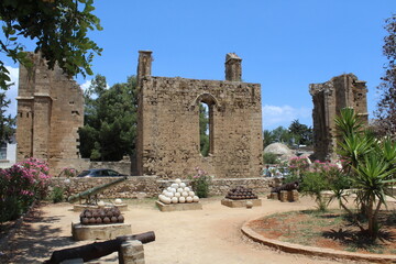 Ruins of Venetian Palace in Famagusta North Cyprus sunny day