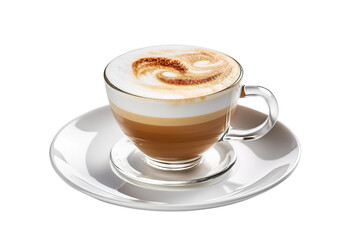 Coffee cappuccino isolated on white transparent background PNG