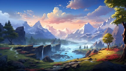 Beautiful Landscape Game Art