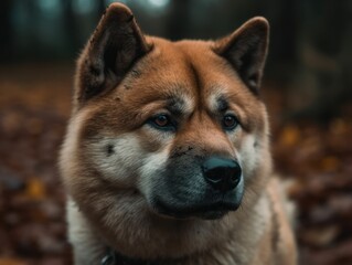 Akita dog created with Generative AI technology