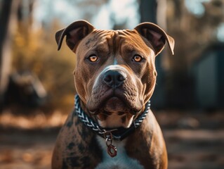 American Pit Bull Terrier dog created with Generative AI technology