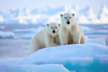 Obraz na płótnie Canvas Capturing Antarctica's Polar Bears Up Close