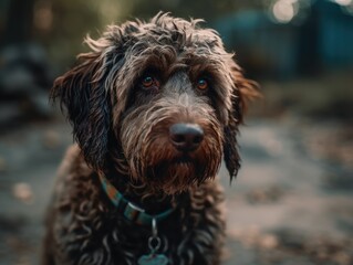 Barbet dog created with Generative AI technology
