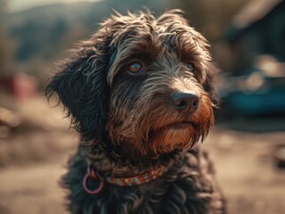 Barbet dog created with Generative AI technology
