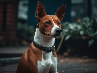 Basenji dog created with Generative AI technology