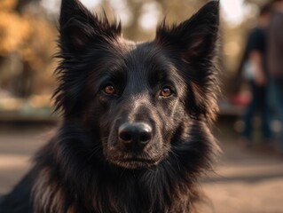 Fototapeta premium Belgian Sheepdog dog created with Generative AI technology