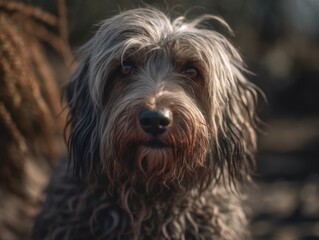 Bergamasco dog created with Generative AI technology