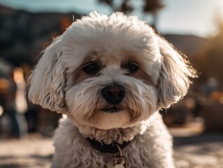 Bichon Frise dog created with Generative AI technology