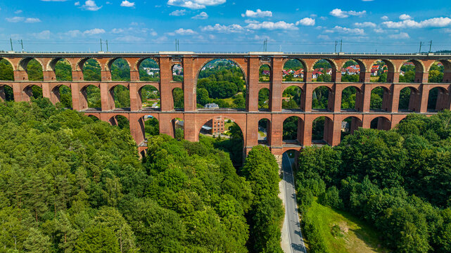 Goltzsch Viaduct, largest brick-built bridge in the world, Saxony, Germany