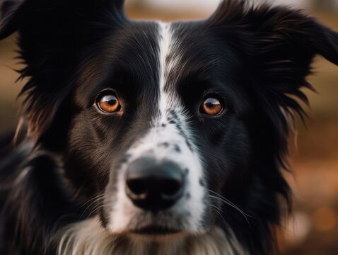 Border Collie dog created with Generative AI technology