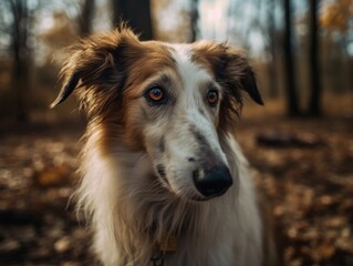 Borzoi dog created with Generative AI technology