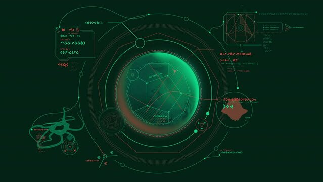 Exploration of the planet by aliens infographics.