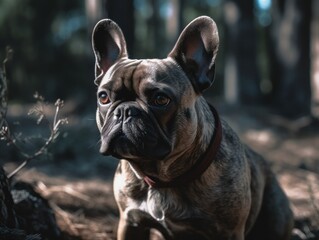 French bulldog created with Generative AI technology