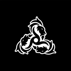 lion head triangle logo