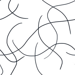 seamless hand-drawn black and white abstract background