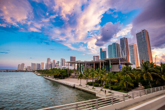 Miami skyline, Miami, Florida, United States of America, North America