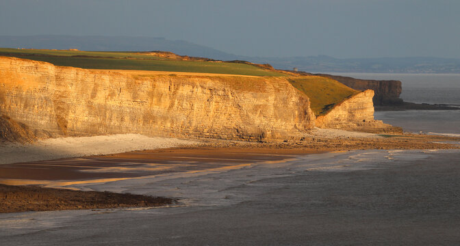 Looking towards Nash Point from Southerndown, Glamorgan Heritage Coast, South Wales, United Kingdom