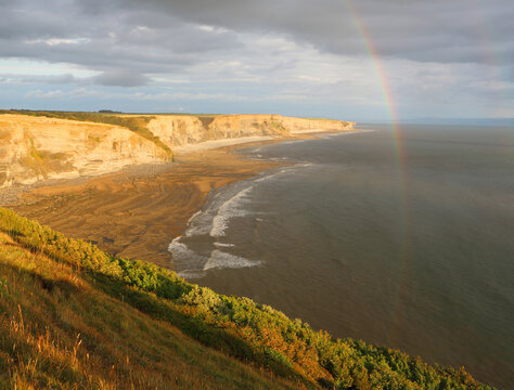 Looking towards Nash Point from Southerndown, Glamorgan Heritage Coast, South Wales, United Kingdom