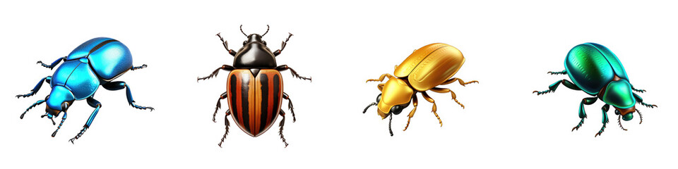 Beetle clipart collection, vector, icons isolated on transparent background
