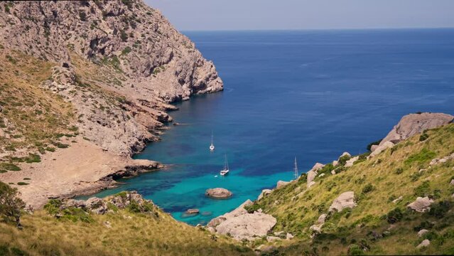 Blue Lagoon on the island of Mallorca