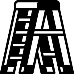 step ladder solid line icon
