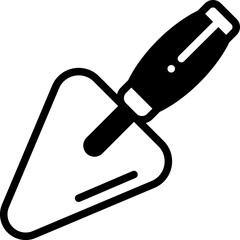 trowel solid line icon