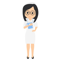 cute nurse cartoon illustration