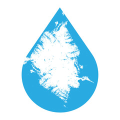 Obraz premium blue water drop