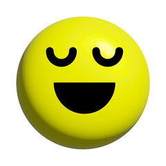 3D ballon yellow emoji sticker