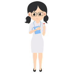 cute nurse cartoon illustration