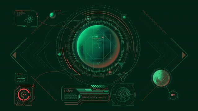 Infographics of exploration of distant space worlds.