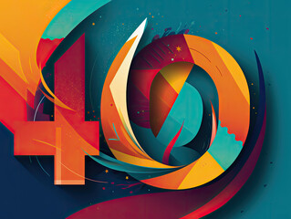 Illustrations Featuring the Number 40 for Business Anniversaries