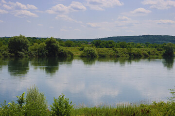 Dniester River between Moldova, Soroca city, and Ukraine