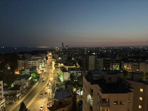 Skyline of Limassol, Cyprus at night