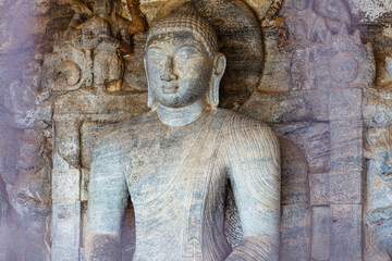 Fototapeta na wymiar Sitting Buddha statue, Gal Vihara, Polonnaruwa, Sri Lanka, Asia